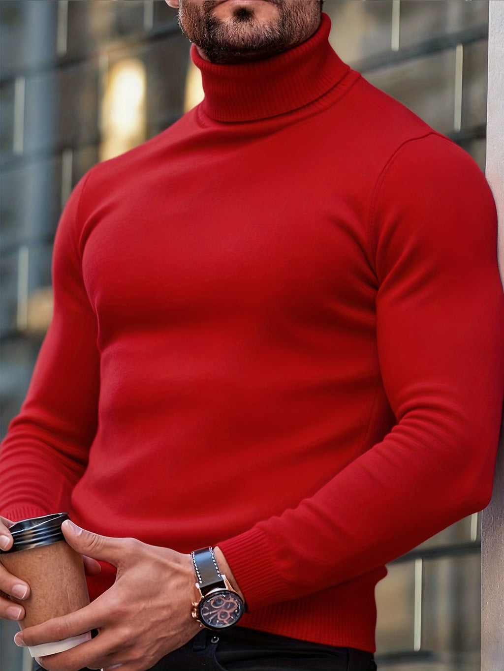 Adrien | Suéter de Punto Premium con Cuello Alto para Hombre