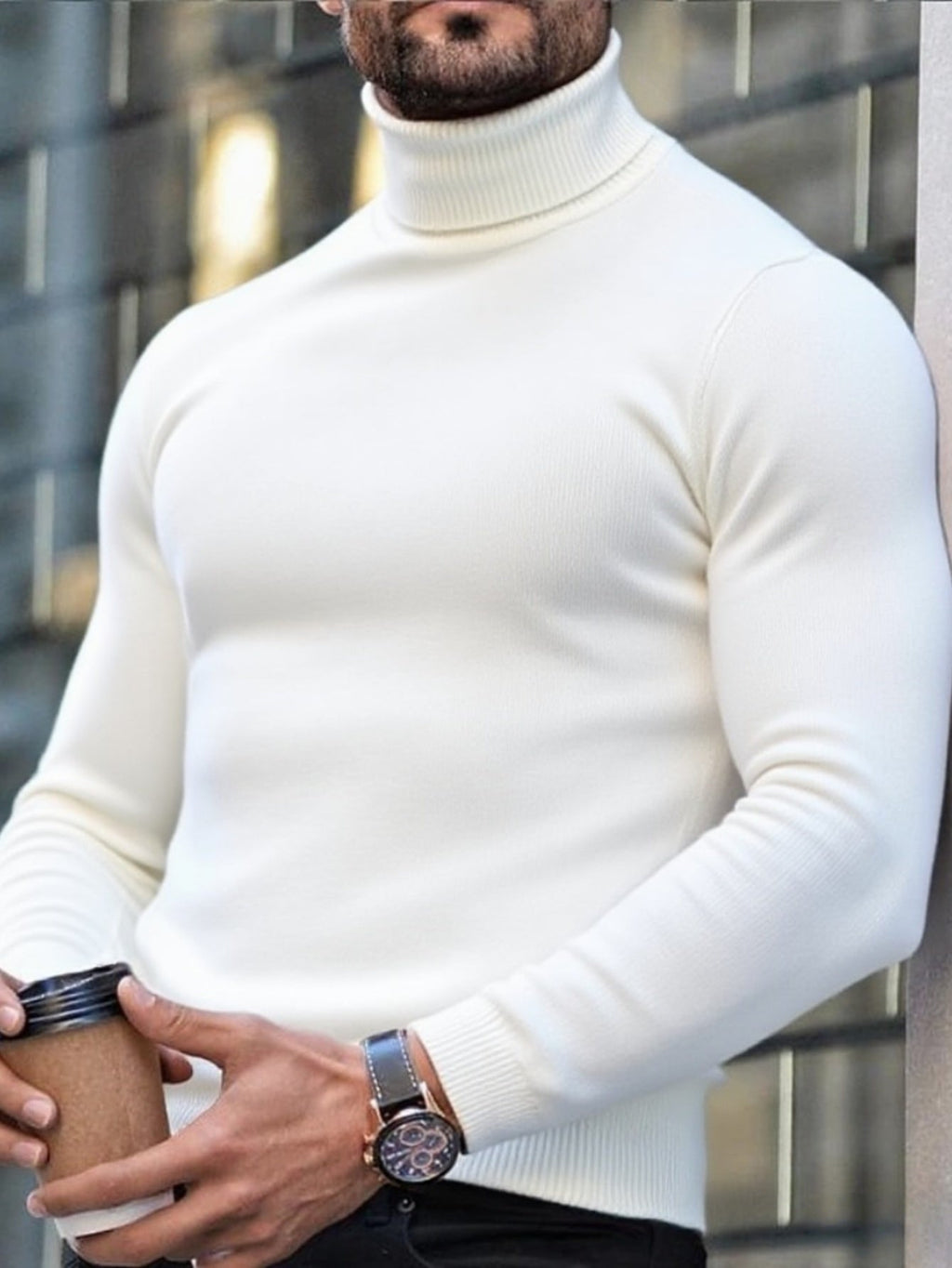 Adrien | Suéter de Punto Premium con Cuello Alto para Hombre