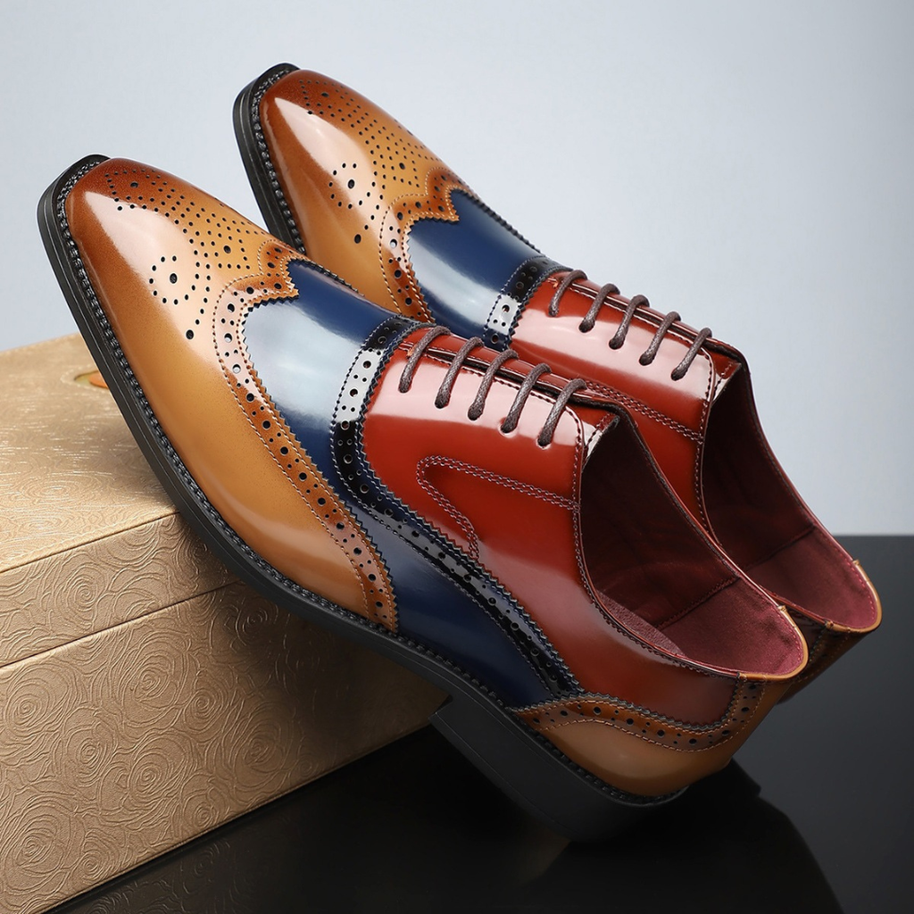Harry – Zapatos brogue vintage con puntera alargada
