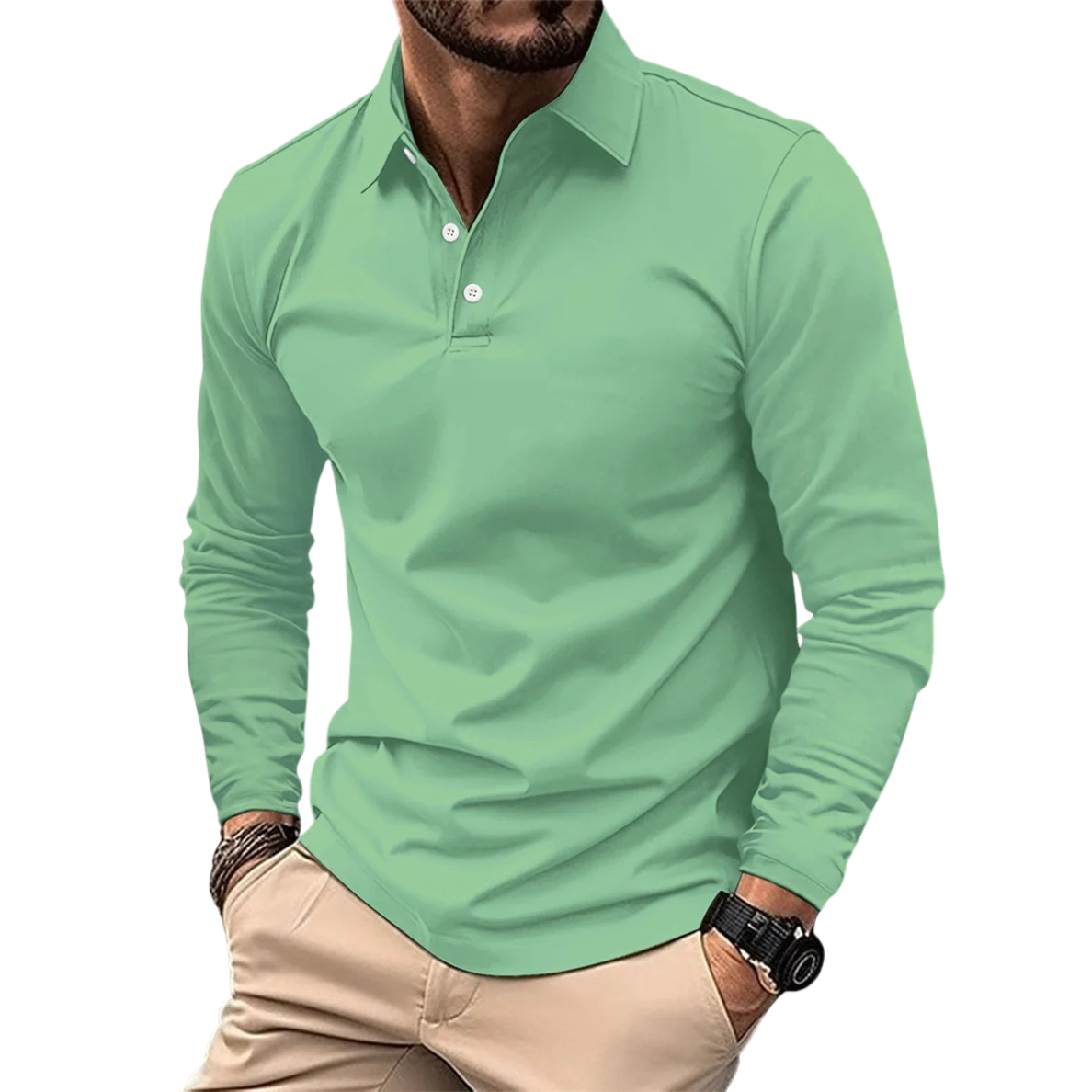 Enne | Polo De Manga Larga De Lujo Para Hombre