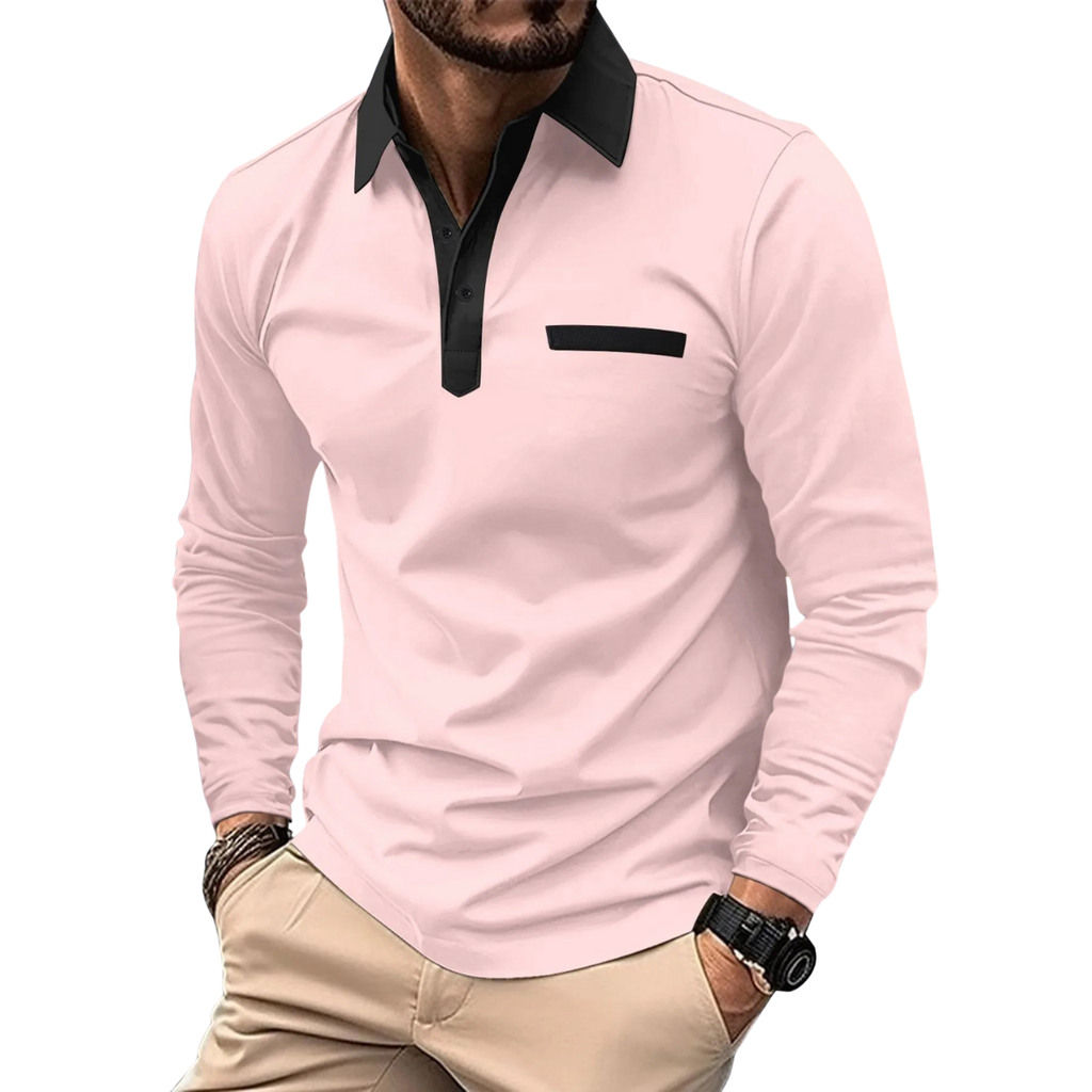 Lundra | Elegante polo bicolor con detalles en contraste