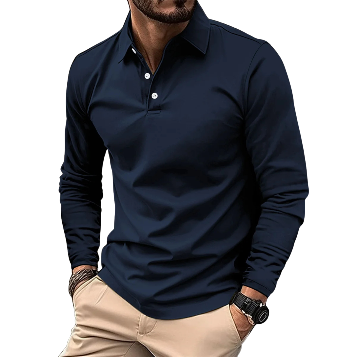 Enne | Polo De Manga Larga De Lujo Para Hombre
