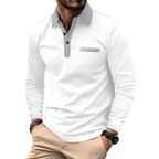 Lundra | Elegante polo bicolor con detalles en contraste