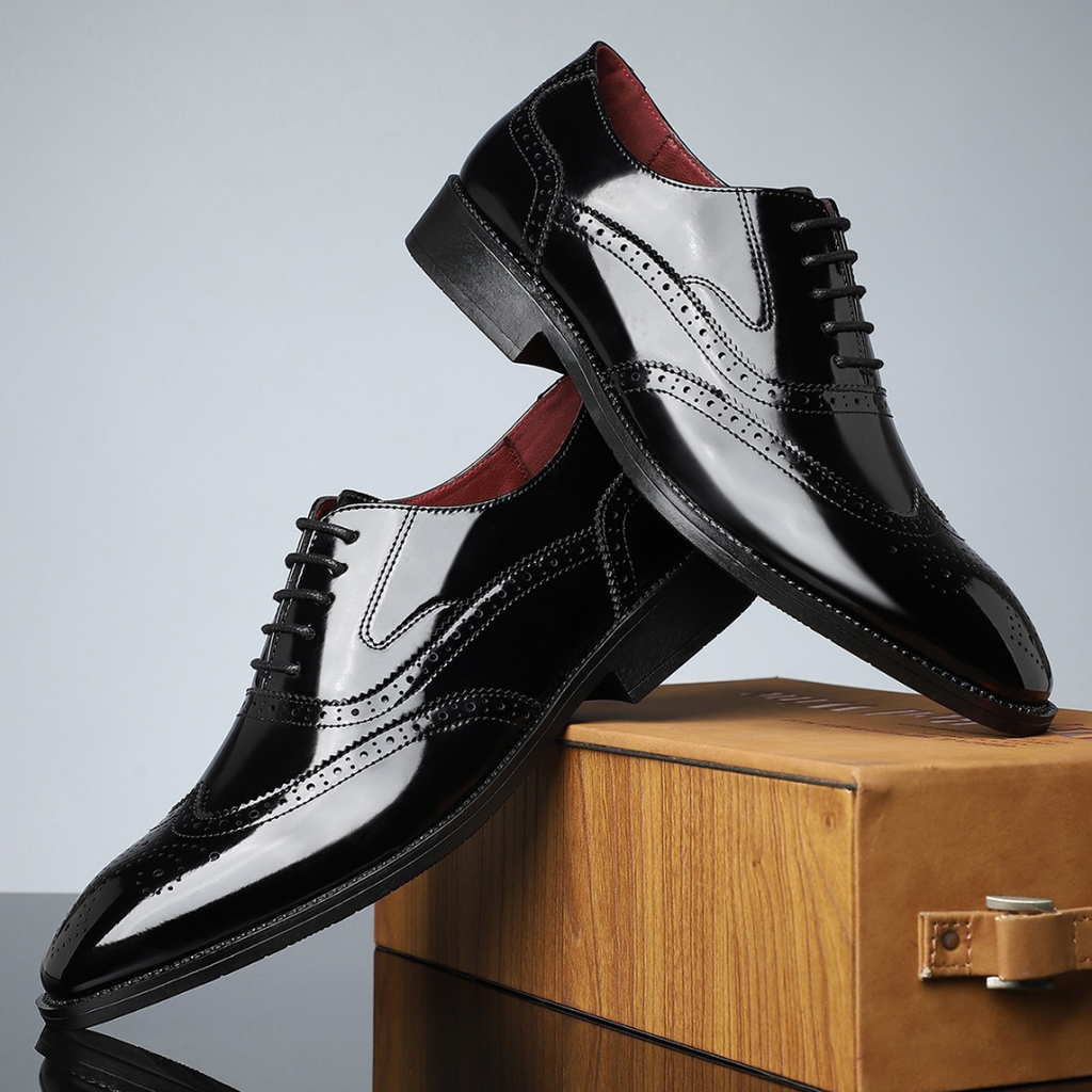 Harry – Zapatos brogue vintage con puntera alargada