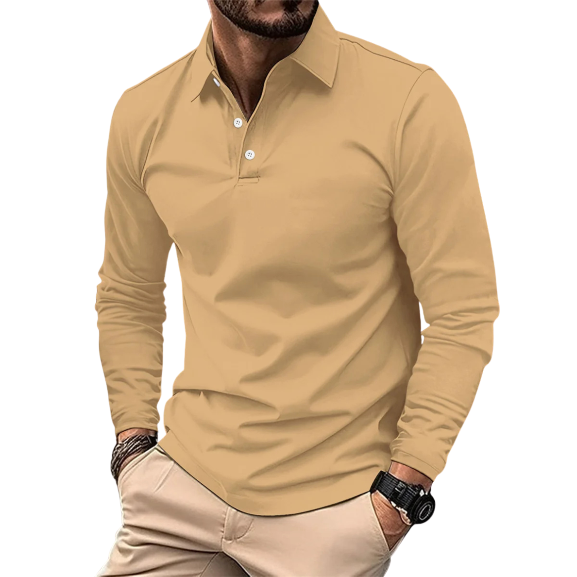 Enne | Polo De Manga Larga De Lujo Para Hombre