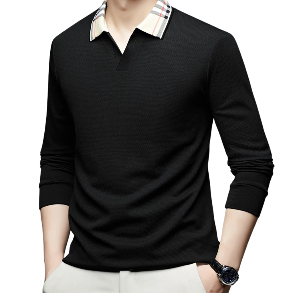 Lusia | Polo Elegante Con Cuello A Cuadros Para Hombre