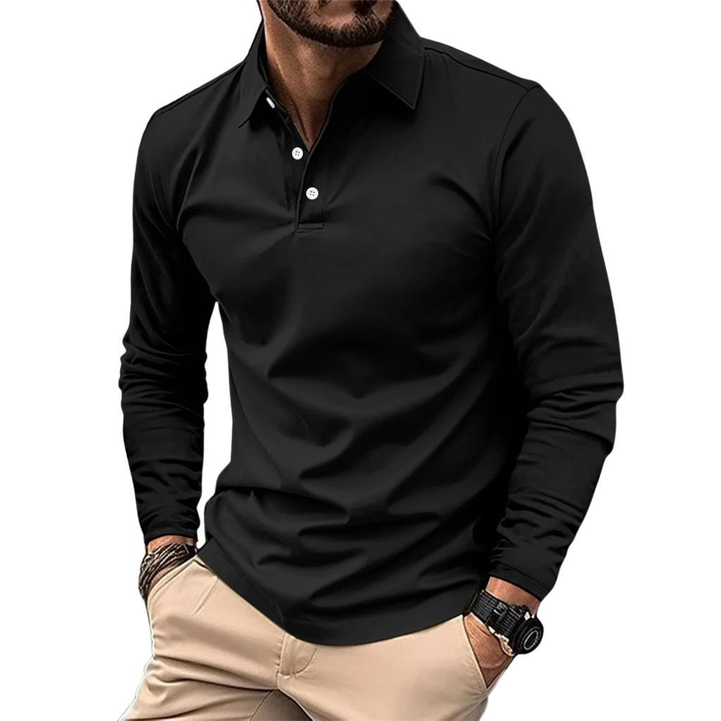 Enne | Polo De Manga Larga De Lujo Para Hombre