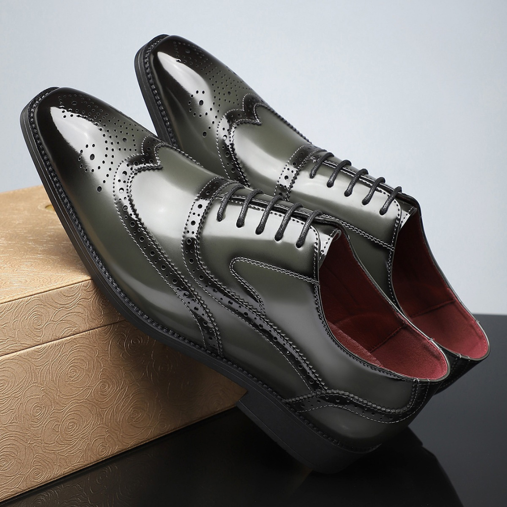 Harry – Zapatos brogue vintage con puntera alargada