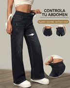 Pantalones anchos con control de abdomen.