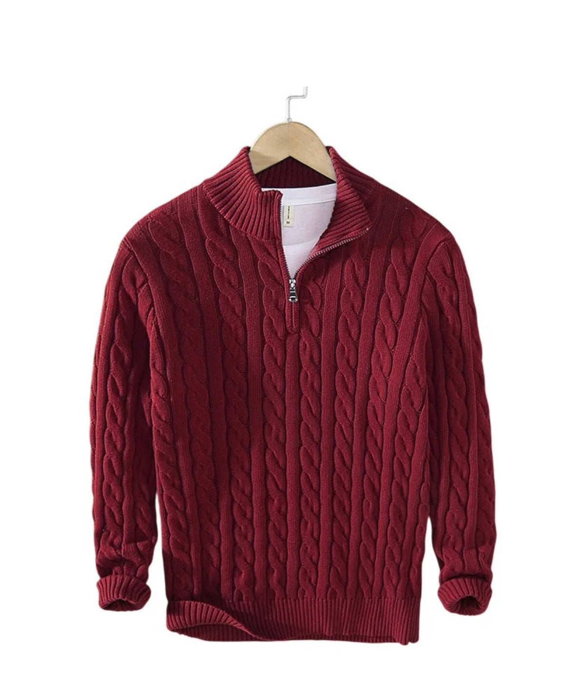 Fuerteventura | Suéter de Cable con Cierre de Cremallera