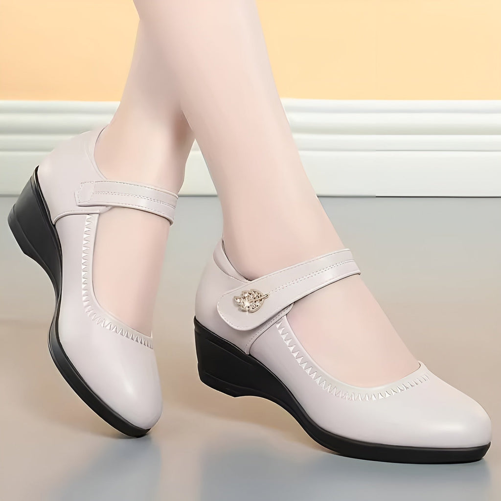 Brenka - Elegantes Zapatos De Cuero Con Correa