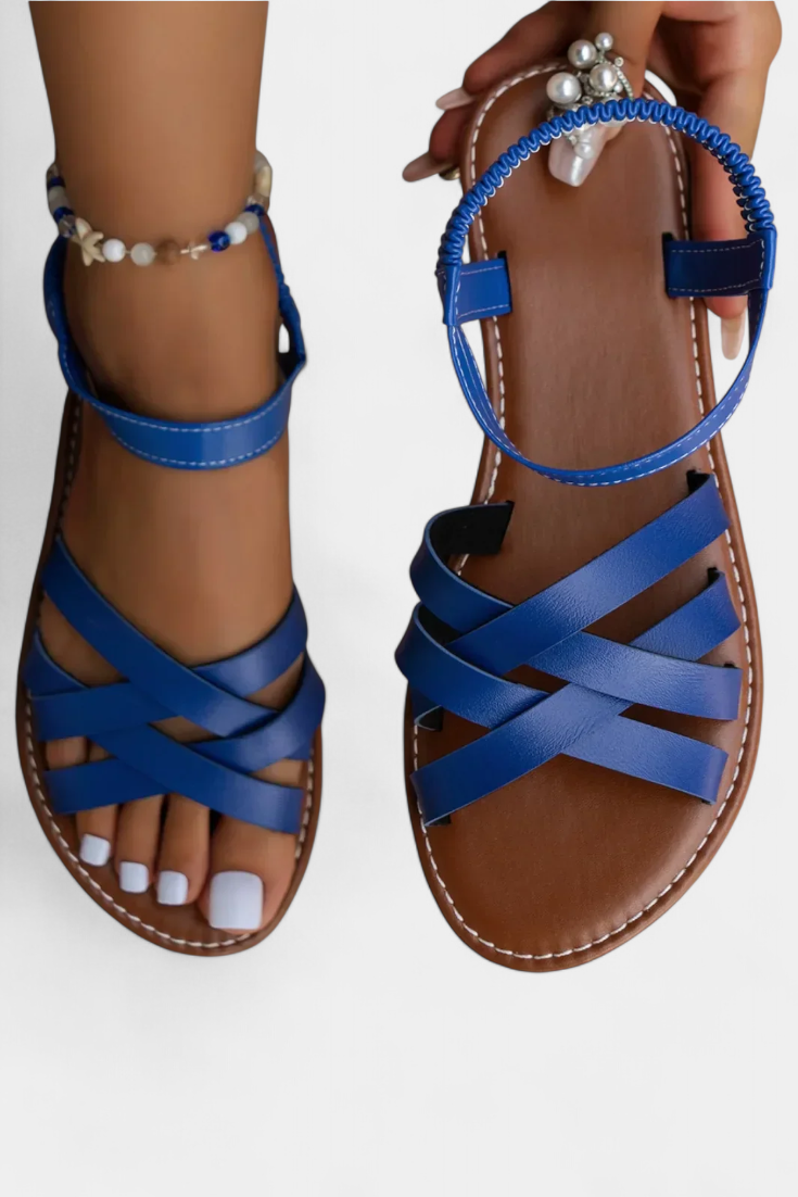 Romee Sandalias Planas con Tiras y Comodidad Todo el Día