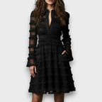 Fina – Vestido midi con flecos transparentes