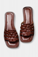 Sandali bassi intrecciati Roma