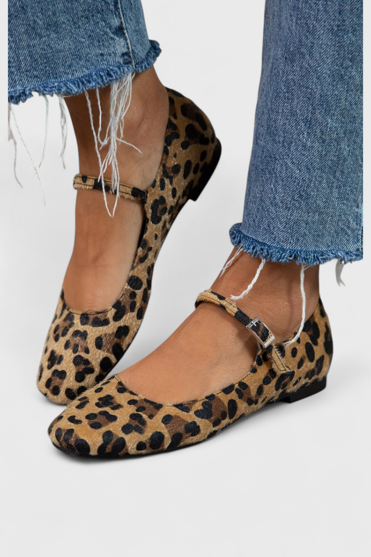 Aranza Bailarinas con Velcro y Talón Ajustable para Uso Diario