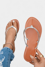 Aledia Sandalias Minimalistas con Tiras Delgadas Sintéticas