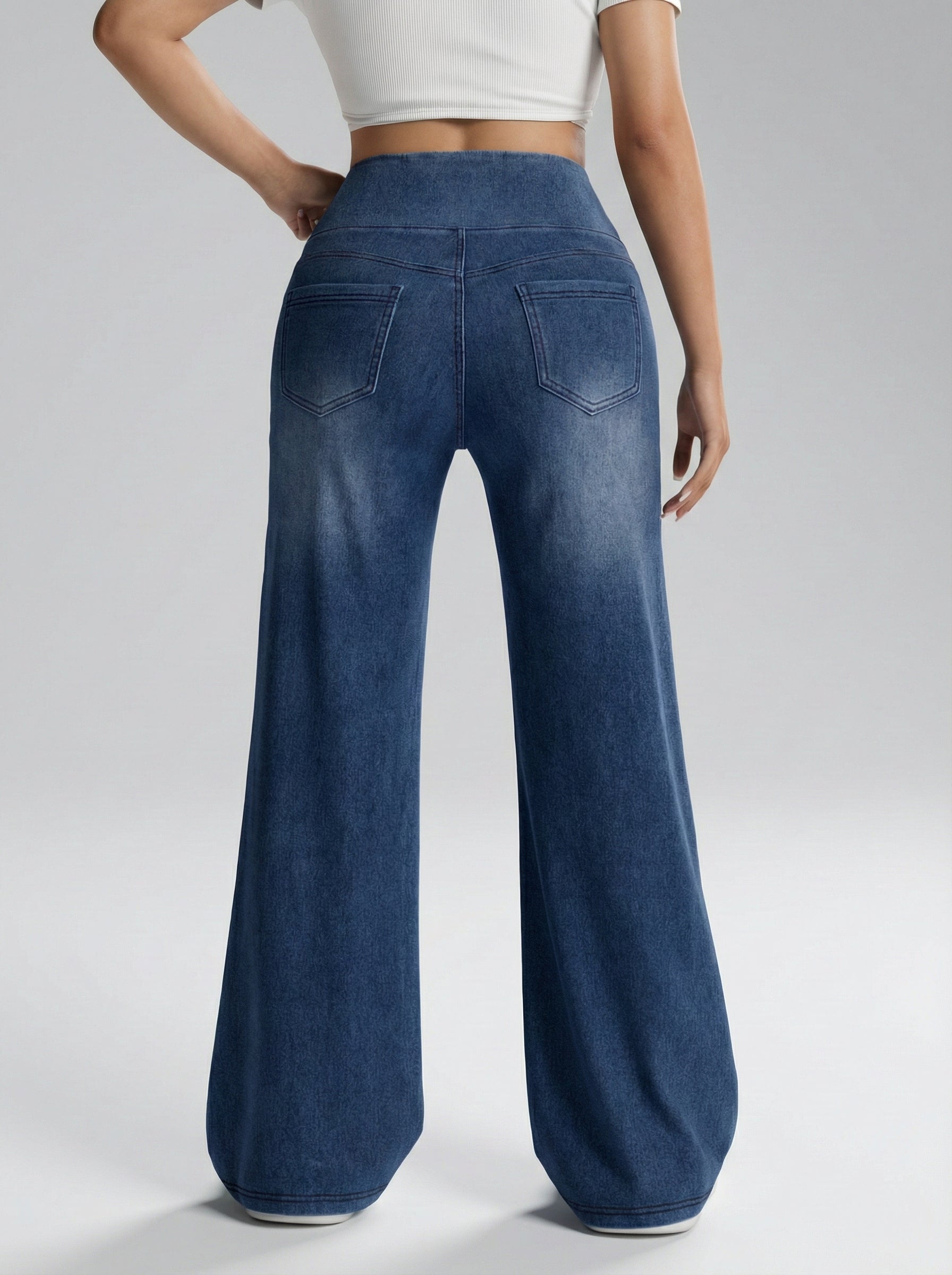 Pantalones anchos con control de abdomen.